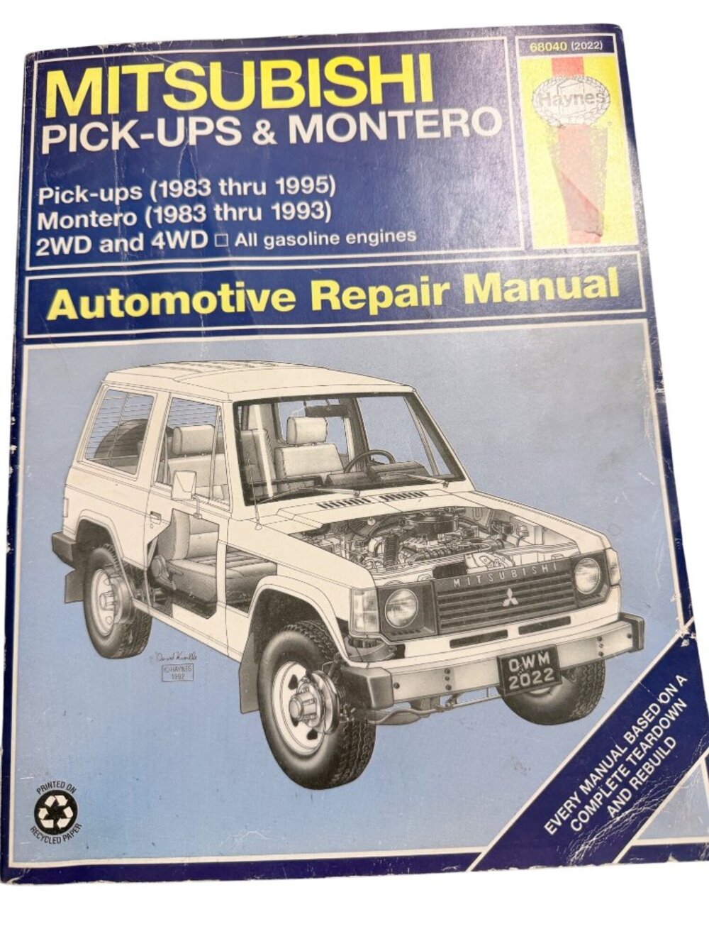 Mitsubishi Pick-Ups & Montero 1983-1996 Haynes Automotive Repair Manual 68040